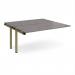 Adapt add on unit single 1600mm x 1600mm - green frame, grey oak top E1616-AB-GN-GO