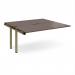 Adapt add on unit single 1600mm x 1600mm - green frame, walnut top E1616-AB-GN-W