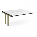 Adapt add on unit single 1600mm x 1600mm - green frame, white top, black edge E1616-AB-GN-WK