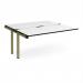 Adapt add on unit single 1600mm x 1600mm - green frame, white top, black edge E1616-AB-GN-WK