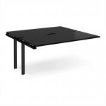 Adapt add on unit single 1600mm x 1600mm - black frame, black top E1616-AB-K-BK