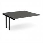 Adapt add on unit single 1600mm x 1600mm - black frame, storm grey top E1616-AB-K-OG