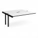 Adapt add on unit single 1600mm x 1600mm - black frame, white top, black edge E1616-AB-K-WK