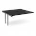 Adapt add on unit single 1600mm x 1600mm - silver frame, black top E1616-AB-S-BK