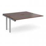 Adapt add on units back to back 1600mm x 1600mm - silver frame, walnut top E1616-AB-S-W