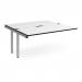 Adapt add on unit single 1600mm x 1600mm - silver frame, white top, black edge E1616-AB-S-WK