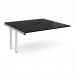 Adapt add on unit single 1600mm x 1600mm - white frame, black top E1616-AB-WH-BK