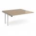 Adapt add on unit single 1600mm x 1600mm - white frame, kendal oak top E1616-AB-WH-KO