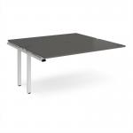 Adapt add on unit single 1600mm x 1600mm - white frame, storm grey top E1616-AB-WH-OG