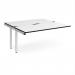 Adapt add on unit single 1600mm x 1600mm - white frame, white top, black edge E1616-AB-WH-WK