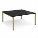 Adapt back to back desks 1600mm x 1600mm - green frame, black top E1616-GN-BK