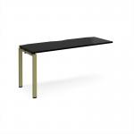 Adapt add on unit single 1600mm x 600mm - green frame, black top E166-AB-GN-BK