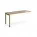 Adapt add on unit single 1600mm x 600mm - green frame, kendal oak top E166-AB-GN-KO