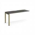 Adapt add on unit single 1600mm x 600mm - green frame, storm grey top E166-AB-GN-OG