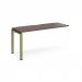 Adapt add on unit single 1600mm x 600mm - green frame, walnut top E166-AB-GN-W