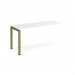 Adapt add on unit single 1600mm x 600mm - green frame, white top E166-AB-GN-WH