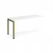 Adapt add on unit single 1600mm x 600mm - green frame, white top E166-AB-GN-WH