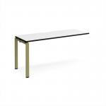 Adapt add on unit single 1600mm x 600mm - green frame, white top, black edge E166-AB-GN-WK