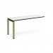 Adapt add on unit single 1600mm x 600mm - green frame, white top, black edge E166-AB-GN-WK