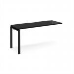 Adapt add on unit single 1600mm x 600mm - black frame, black top E166-AB-K-BK