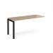 Adapt add on unit single 1600mm x 600mm - black frame, kendal oak top E166-AB-K-KO