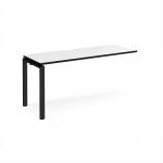 Adapt add on unit single 1600mm x 600mm - black frame, white top, black edge E166-AB-K-WK