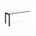 Adapt add on unit single 1600mm x 600mm - black frame, white top, black edge E166-AB-K-WK