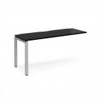 Adapt add on unit single 1600mm x 600mm - silver frame, black top E166-AB-S-BK