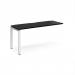 Adapt add on unit single 1600mm x 600mm - white frame, black top E166-AB-WH-BK