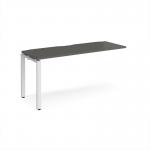 Adapt add on unit single 1600mm x 600mm - white frame, storm grey top E166-AB-WH-OG