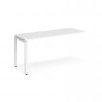 Adapt add on unit single 1600mm x 600mm - white frame and white top