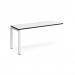 Adapt add on unit single 1600mm x 600mm - white frame, white top, black edge E166-AB-WH-WK