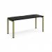 Adapt single desk 1600mm x 600mm - green frame, black top E166-GN-BK