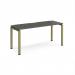 Adapt single desk 1600mm x 600mm - green frame, storm grey top E166-GN-OG