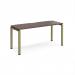 Adapt single desk 1600mm x 600mm - green frame, walnut top E166-GN-W