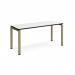 Adapt single desk 1600mm x 600mm - green frame, white top, black edge E166-GN-WK