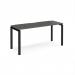 Adapt single desk 1600mm x 600mm - black frame, storm grey top E166-K-OG