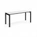 Adapt single desk 1600mm x 600mm - black frame, white top, black edge E166-K-WK