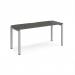 Adapt single desk 1600mm x 600mm - silver frame, storm grey top E166-S-OG