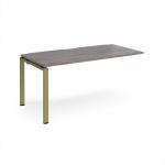 Adapt add on unit single 1600mm x 800mm - green frame, grey oak top E168-AB-GN-GO