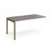Adapt add on unit single 1600mm x 800mm - green frame, grey oak top E168-AB-GN-GO