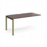 Adapt add on unit single 1600mm x 800mm - green frame, walnut top E168-AB-GN-W