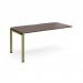 Adapt add on unit single 1600mm x 800mm - green frame, walnut top E168-AB-GN-W