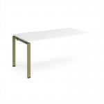 Adapt add on unit single 1600mm x 800mm - green frame, white top E168-AB-GN-WH