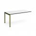 Adapt add on unit single 1600mm x 800mm - green frame, white top, black edge E168-AB-GN-WK