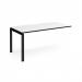 Adapt add on unit single 1600mm x 800mm - black frame, white top, black edge E168-AB-K-WK