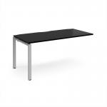 Adapt add on unit single 1600mm x 800mm - silver frame, black top E168-AB-S-BK