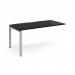 Adapt add on unit single 1600mm x 800mm - silver frame, black top E168-AB-S-BK
