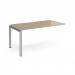 Adapt add on unit single 1600mm x 800mm - silver frame, kendal oak top E168-AB-S-KO