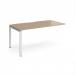 Adapt add on unit single 1600mm x 800mm - white frame, kendal oak top E168-AB-WH-KO